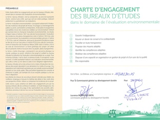 Inddigo, signataire de la Charte d’engagement des bureaux d’études dans le domaine de l’évaluation environnementale