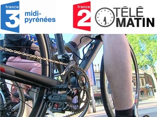 Inddigo au JT de France 3 Midi-Pyrénées et dans Télé Matin sur France 2 pour parler vélo