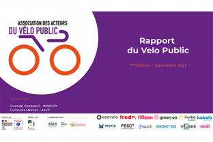 Premier Rapport sur les services vélos publics réalisé par Inddigo