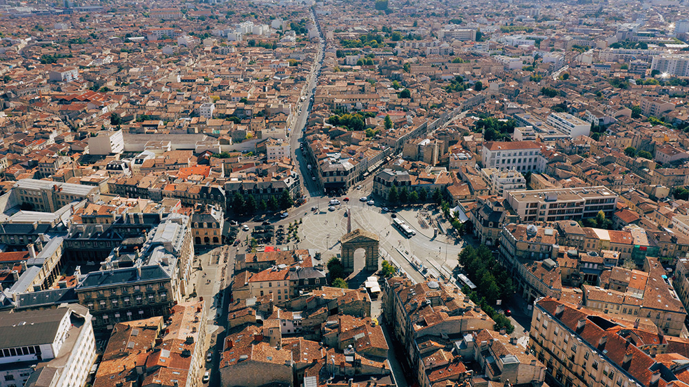 Vue aérienne de Bordeaux Métropole
